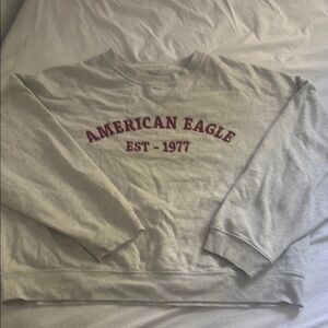 American Eagle Outfitters Gray Crewneck Sweater